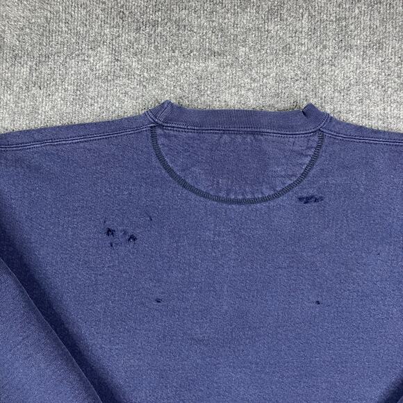 Santee Sweatshirt Mens XL Navy Blue Heavyweight Crewneck Pullover Vintage - Picture 7 of 8